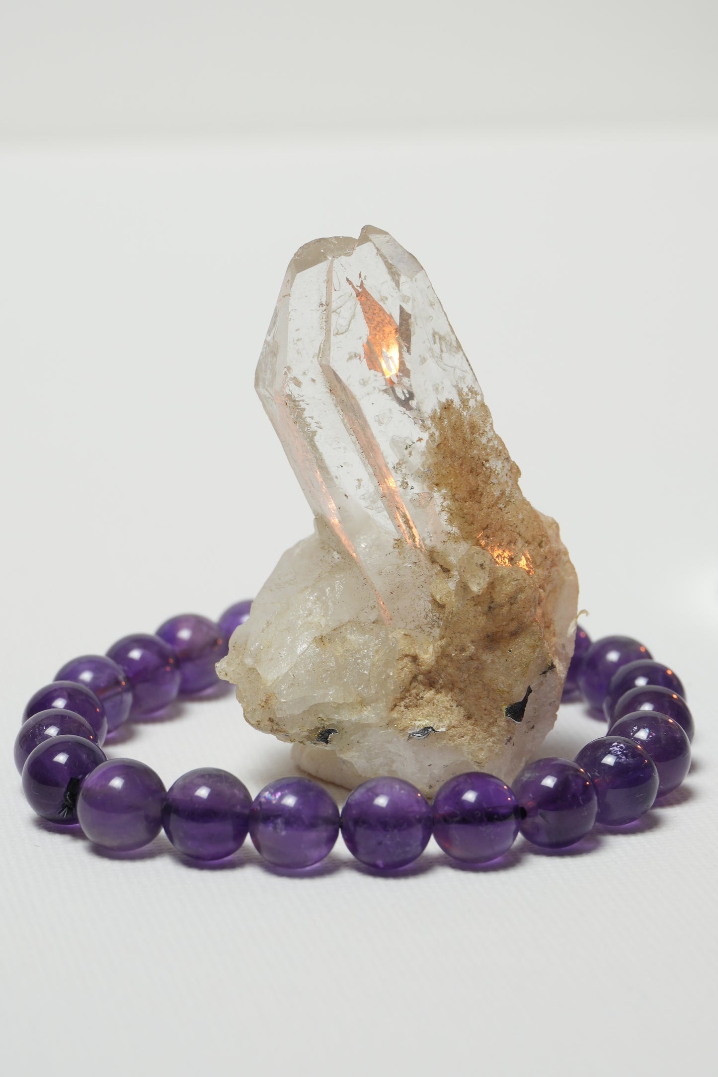 Jeremiel Ark Angyal-Ametiszt Ásvány Karkötő