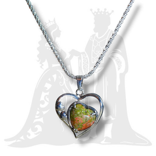 Szív medál fémmel Unakit 2,5x2,5cm