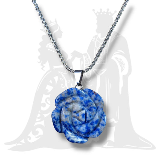 Virág medál szodalit spot 3cm