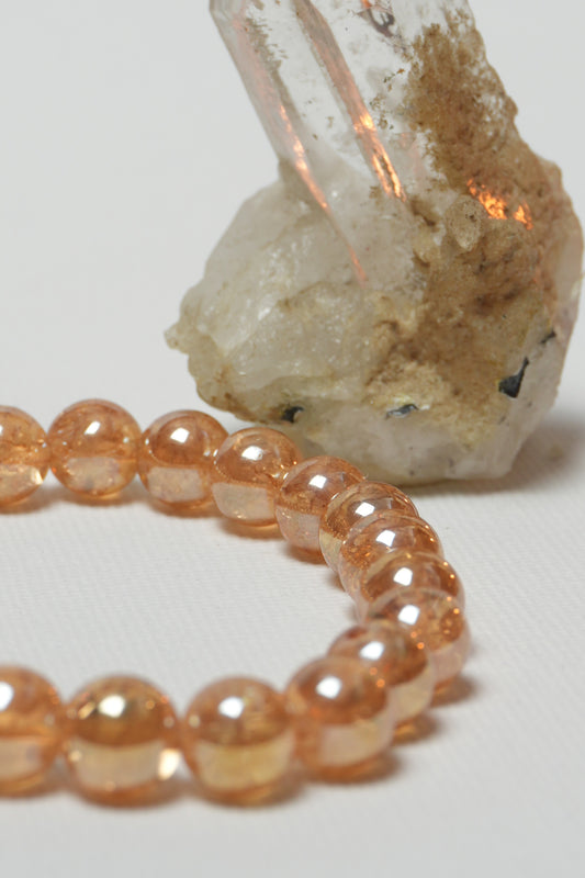 Jemeniel Ark Angyal-Arany Aura Kvarc Ásvány Karkötő