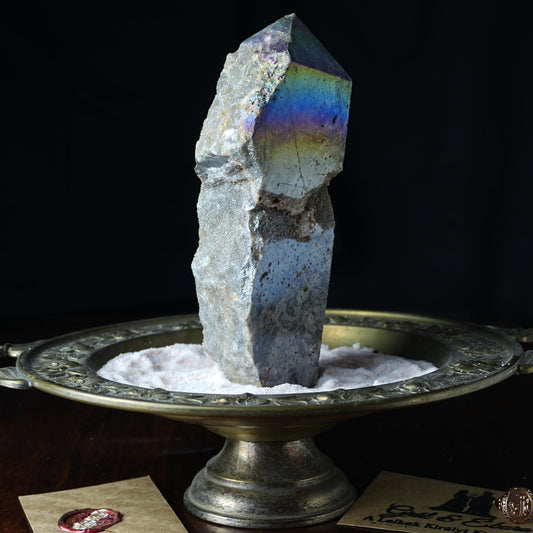 Aura kvarc torony szivárvány 986g 18-19 cm