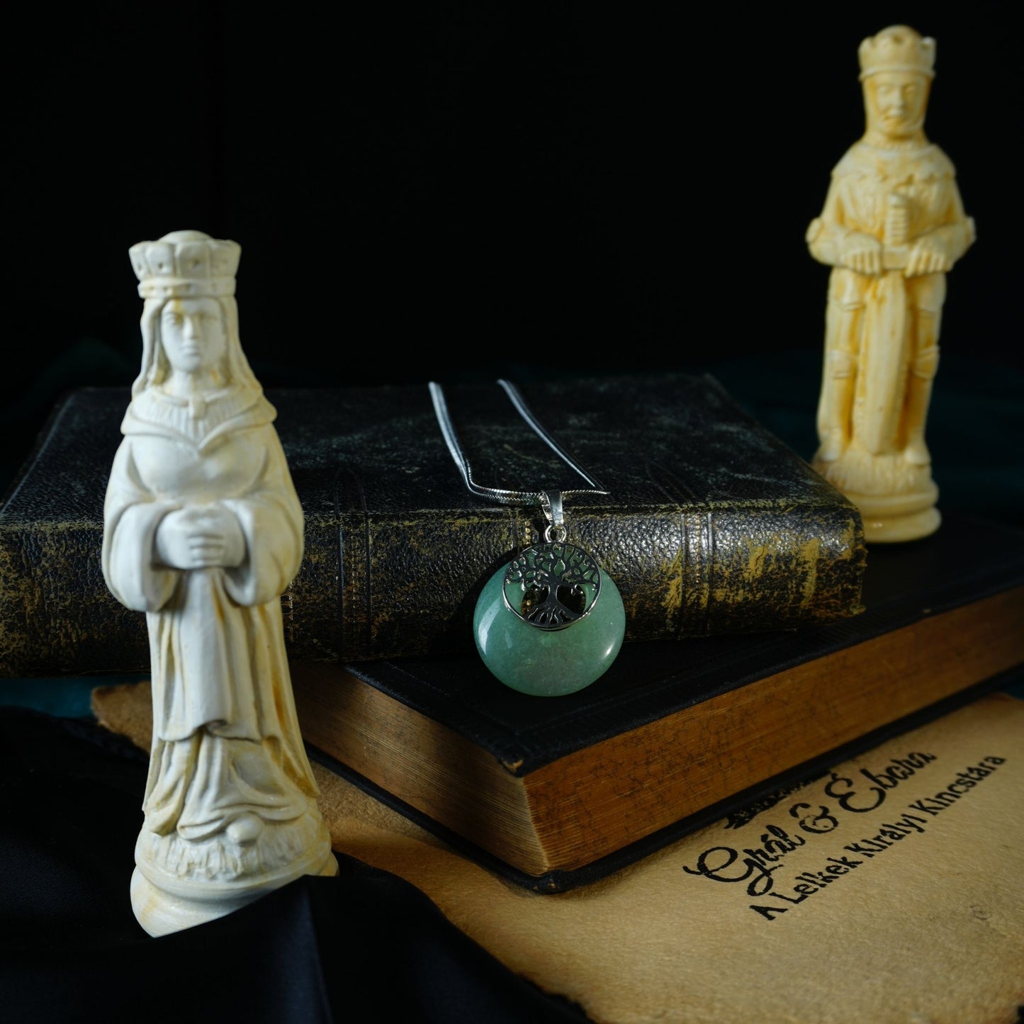 Fánk medál életfa Aventurin 3cm