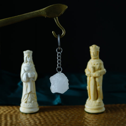 Natúr hegyikristály kulcstartó