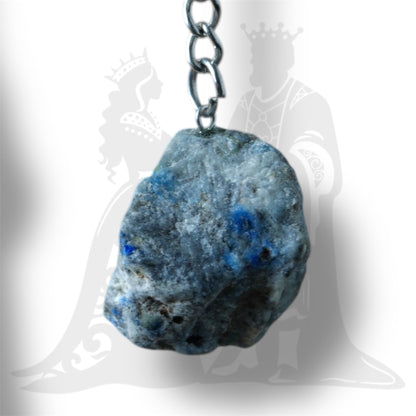 Natúr lapis lazuli kulcstartó