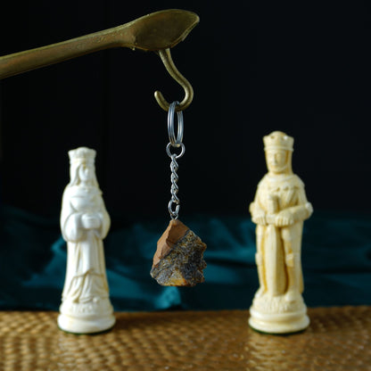 Natúr tigrisszem kulcstartó