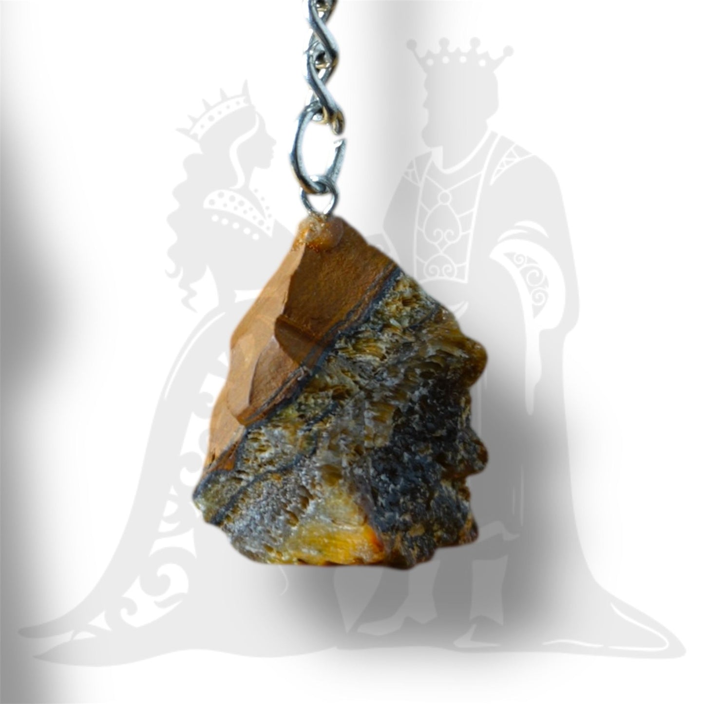 Natúr tigrisszem kulcstartó