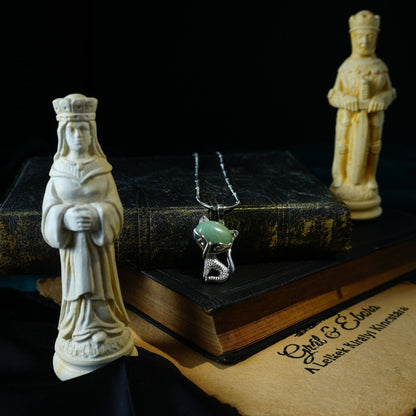 Róka medál fémmel Aventurin 2x3cm