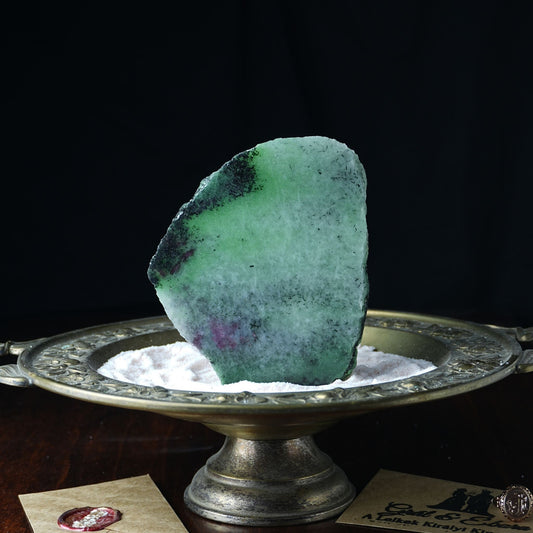 Rubin zoizit slab 331g 10-14 cm