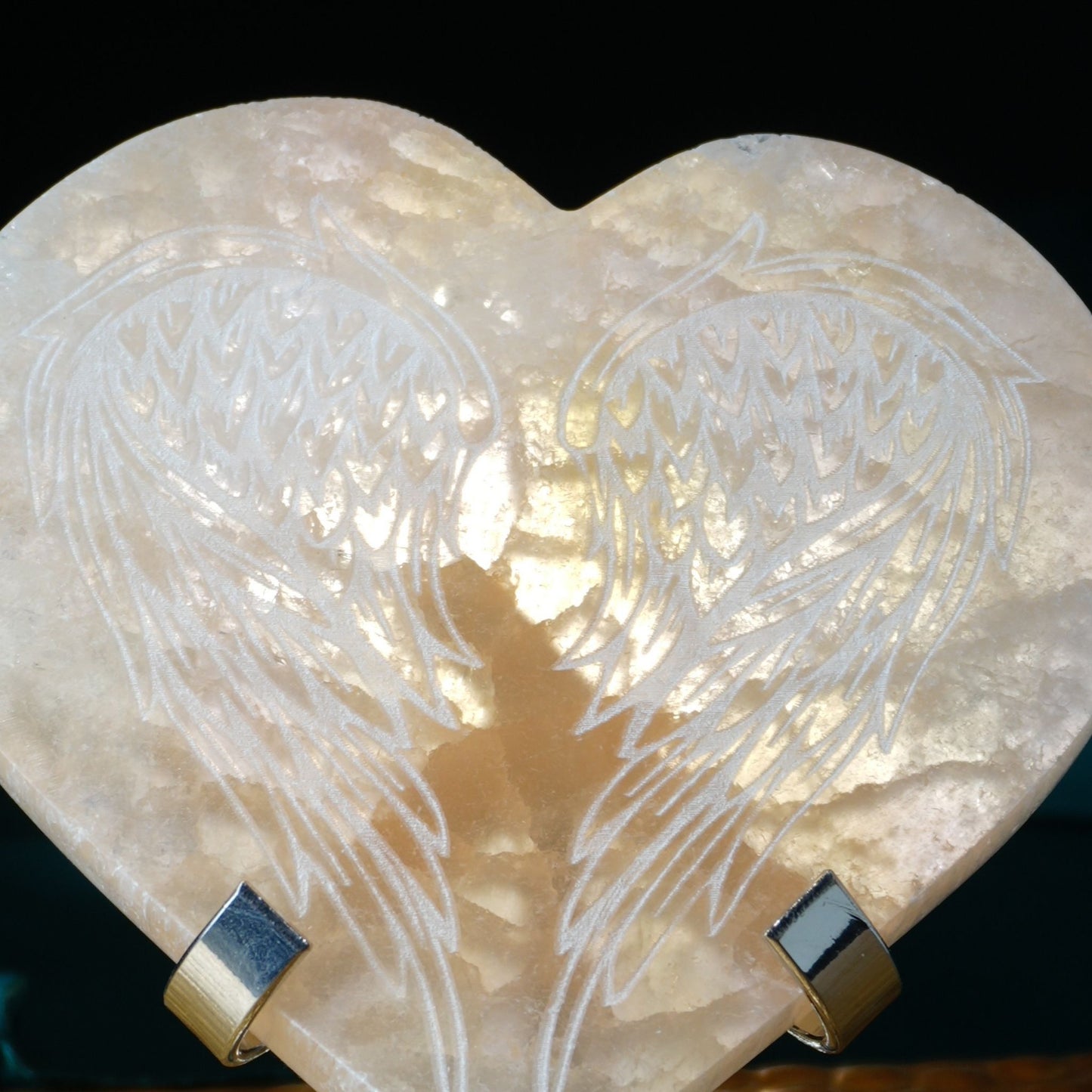 Szelenit szív lapos szárny narancssárga 10cm