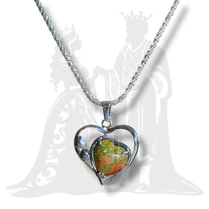 Szív medál fémmel Unakit 2,5x2,5cm