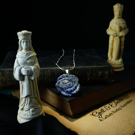 Virág medál szodalit spot 3cm