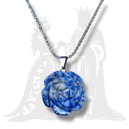 Virág medál szodalit spot 3cm